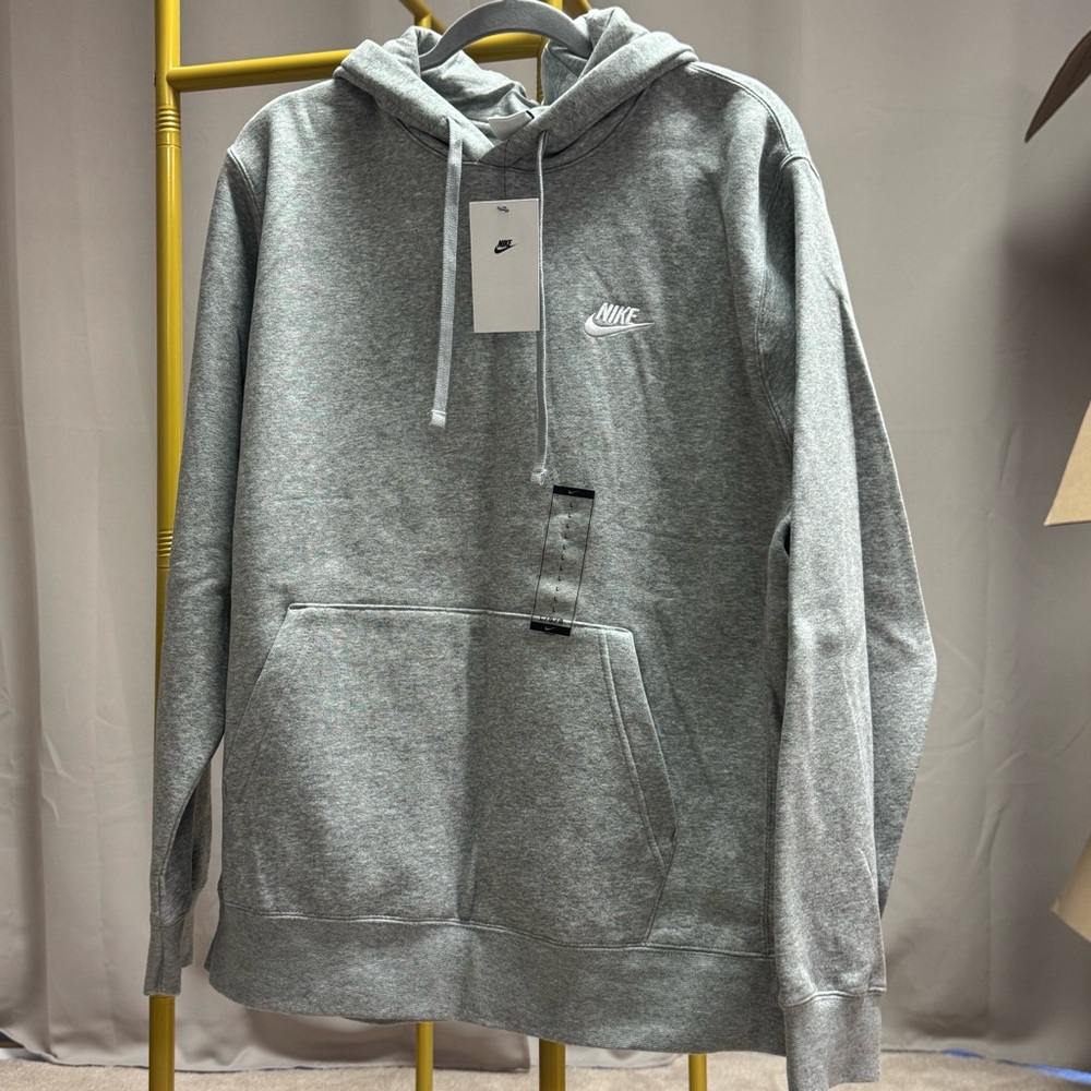 Nike Men's Pullover Fleece Gray Hoodie